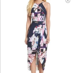 Chelsea28 Faux-Wrap Floral Dress